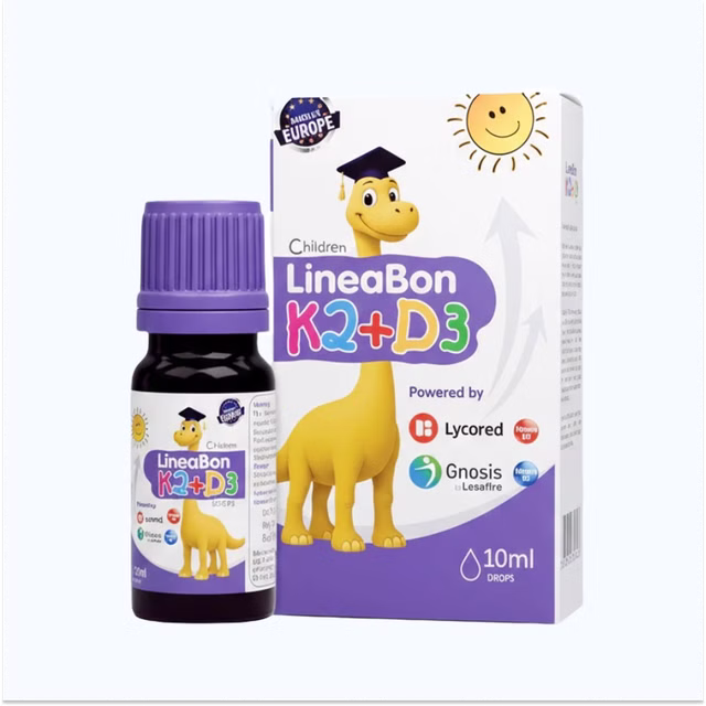 Dung dịch LineaBon K2 + D3 giúp bé ngủ ngon, tăng trưởng chiều cao (Chai 10ml)