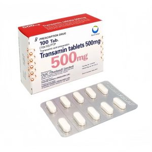 Thuốc Transamin Tab.500mg Daiichi điều trị bệnh bạch huyết, thiếu máu không tái tạo, điều trị chảy máu