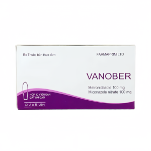 Viên đặt âm đạo Vanober Farmaprim điều trị viêm âm đạo khí hư, ngứa rát
